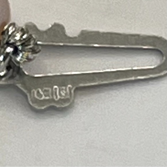 Vintage Freshwater Pink Pearl Necklace With 14k White Gold Beads And Closure 18" - Picture 10 of 15